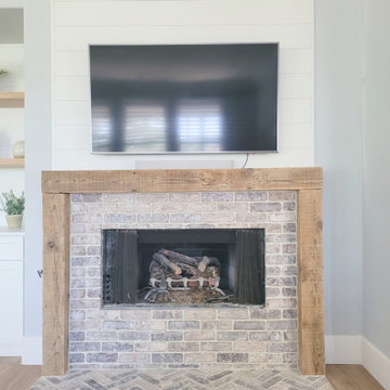 Contemporary Coastal Fireplace Remodel
