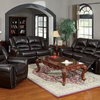 3-Piece Randolph Collection Motion Brown Bonded Leather Upholstered