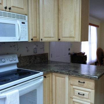 Custom kitchen in a mobile home