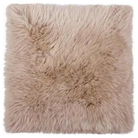 17" X 17" White Synthetic Solid Color Pad, Taupe
