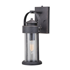 Cumberland Outdoor Wall Light, Rust Iron, 6"x16"x8"