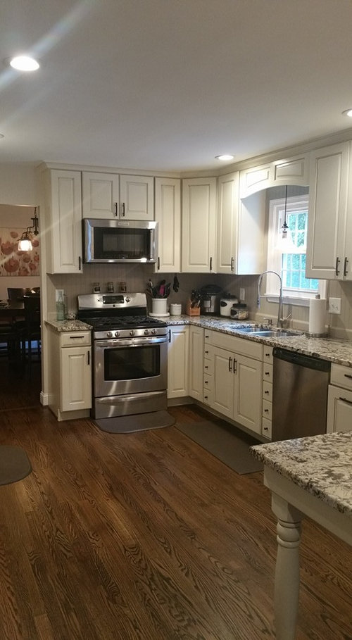 Kitchen Renovation Before And After, Allen And Roth Cabinets