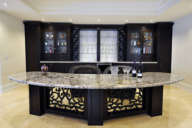 Inspiration for a large modern home bar remodel in Toronto