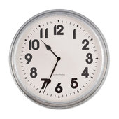 by About Time Antique White 38cm 15 Perfect Time Radio Controlled Outdoor Garden Wall Clock