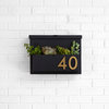 You've Got Mail Mailbox with Planter, Black, No Numbers