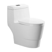 Dual-Flush Elongated 1-Piece Toilet With Soft-Closing Seat
