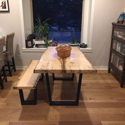 Slab Dining Table and Bench - Dining Sets