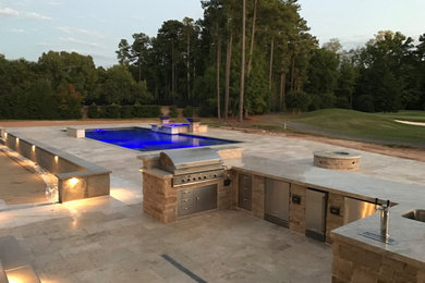 Inspiration for a transitional pool remodel in Raleigh