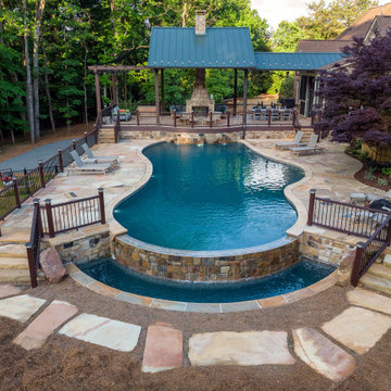Luxury Vanishing Edge Pool with Copper Scuppers