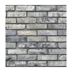 Painted Brick Gray Gray Brick Wallpaper Bolt