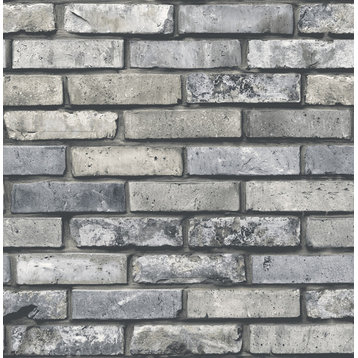 Painted Brick Gray Gray Brick Wallpaper Bolt