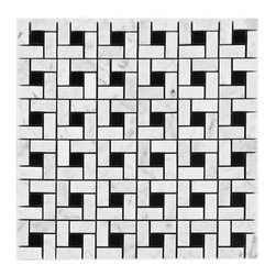 Bianco Carrara Pinwheel Marble Mosaic - Mosaic Tile