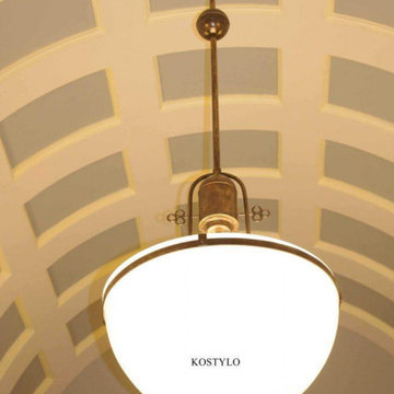 Huge brass chandelier