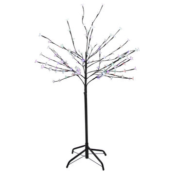 4' LED Lighted Cherry Blossom Flower Tree - Color Changing Lights
