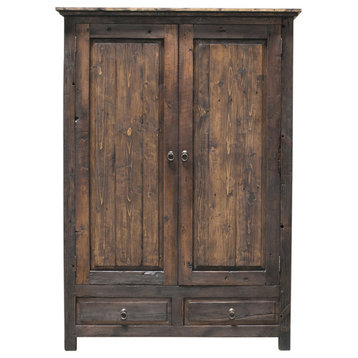 Frederick Linen Closet/Armoire, Antique Brown, 42x22x80