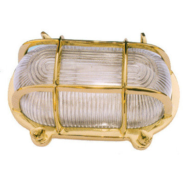 Oval Brass Bulkhead Lamp