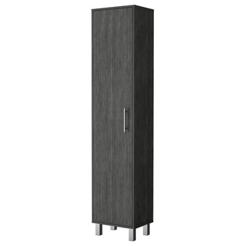 Lawen Tall Storage Cabinet, Smokey Oak
