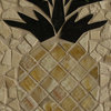 Pineapple Mosaic Stone Round Coffee Table, 42"