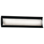 Justice Design Group - Fusion Lineate 22" Linear LED Bath Bar, Matte Black, Weave Shade - Fusion - Lineate 22" Linear LED Bath Bar - Matte Black Finish - Weave Shade