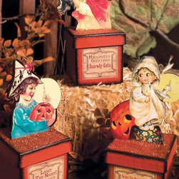 Halloween Greetings Treat Boxes - Holiday Accents And Figurines