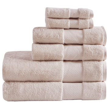 Madison Park Signature Turkish Cotton 6 Piece Bath Towel Set, Blush