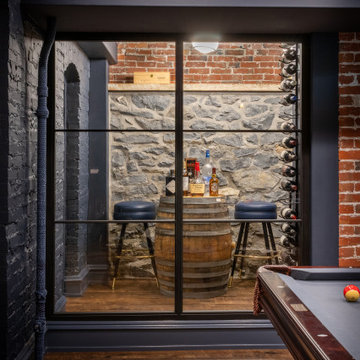 Moody Basement Blues: Remodel Transforms 1887 Cellar to Stunning Living Space