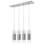 Acclaim Lighting - Acclaim Lighting TP4389 Scope - Four Light Pendant - Scope Four Light Pen Brushed Nickel Clear *UL Approved: YES Energy Star Qualified: n/a ADA Certified: n/a  *Number of Lights: Lamp: 4-*Wattage:60w Type A bulb(s) *Bulb Included:No *Bulb Type:Type A *Finish Type:Brushed Nickel