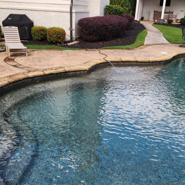 Outdoor Makeover and Swimming Pool Renovation Project- Milton, GA.