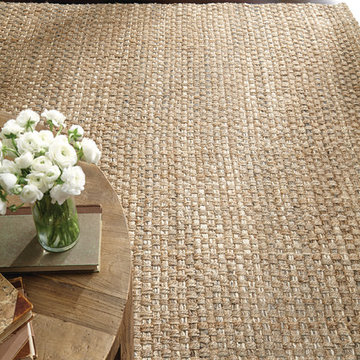 Savannah Hand-Woven Jute Rug, Natural/Ivory/Gray