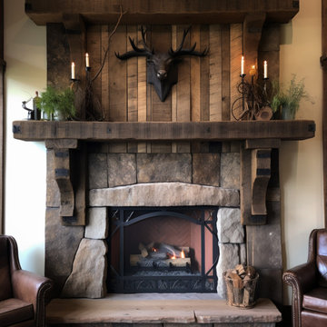 Gorgeous Fireplace Mantels with Wooden Corbels