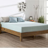 Queen size Solid Wood Modern Platform Bed Frame in Rustic Pine Finish
