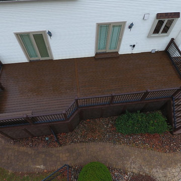 Transcend decking and railing, custom steps