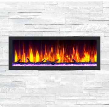 Dynasty Cascade Built-in Linear Smart Electric Fireplace, 52" Wide