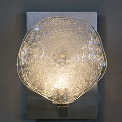 Breath Sconce - Custom Sconce with Blown Glass Pendant Light - Wall Sconces