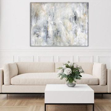 Large Abstract Wall Art Painting in Neutrals