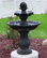 Sunnydaze 2-Tier Outdoor Water Fountain, Solar-on-Demand, Black, 35"