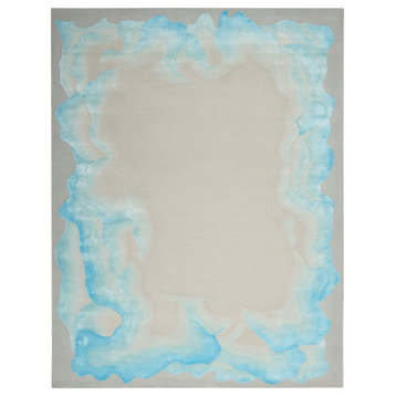 Nourison Prismatic 9'9" x 13'9" Sea Mist Blue Modern Indoor Area Rug