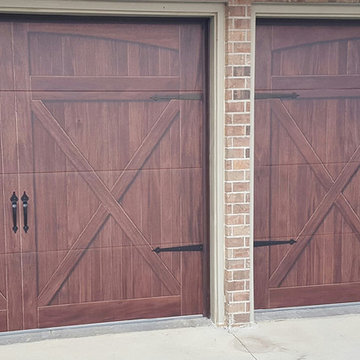 Painted Faux Wood All Steel Garage Doors