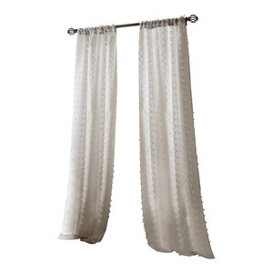 Linden Grommet Sheer Curtain Panel Pair Ivory 37 X84
