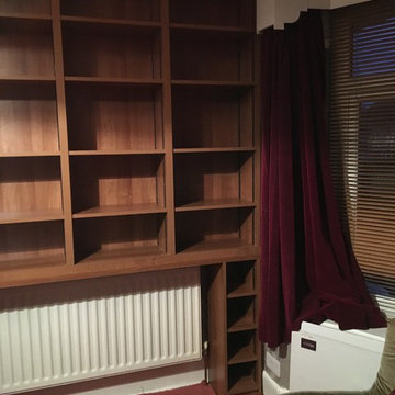 Pre finished book shelves