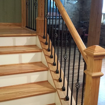 Open stairway and floor in a loft entry