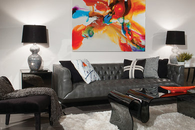 Family room - mid-sized modern family room idea in Phoenix
