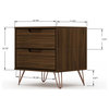 Manhattan Comfort Rockefeller 3-Piece Dresser & Nightstand Set, Brown