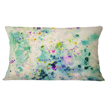 Color Splatter Abstract Throw Pillow, 12"x20"