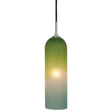 Light Line Voltage Pendant And Canopy, Blue Green Bronze