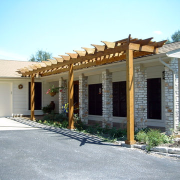 Ipe deck and cedar pergola