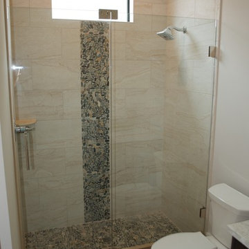Pivot Door and Fixed Inline Panel