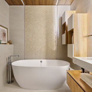 75+ Moderne Badezimmer mit Holzdecke Ideen & Bilder - September 2021