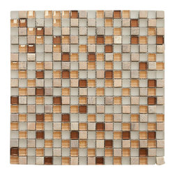 Oatmeal Square Glass Mosaic Tile - Home Accessories & Decor