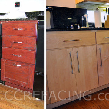 San Francisco reface with Natural Maple slab doors